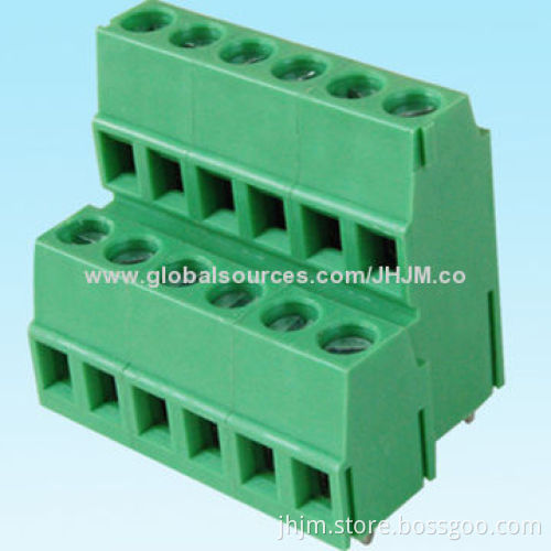 Single+bi-level housing screw terminal blocks connector with 5.0mm 5.08mm pitch straight 2-24 pins